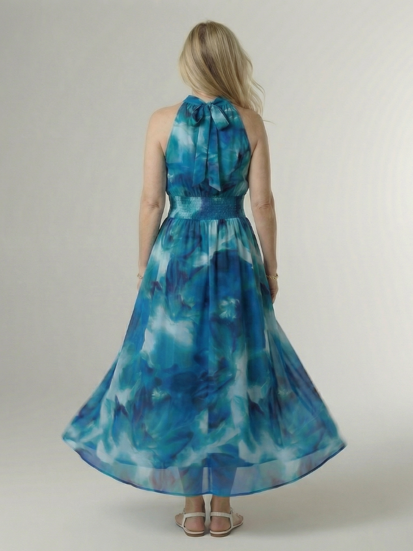 Sylin - Gathered Halter Midi Dress
