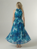 Sylin - Gathered Halter Midi Dress