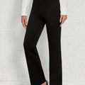 Black straight-leg Pants, front view