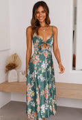 Floral Print Wedding Guest Maxi Dress Summer