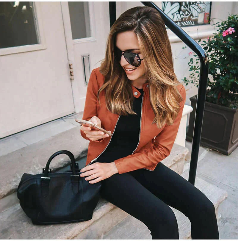Black Leather Biker Jacket