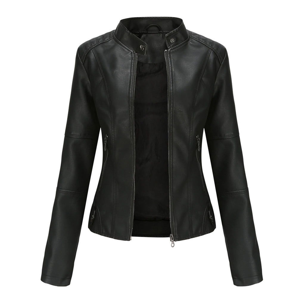 Black Leather-Look Jacket