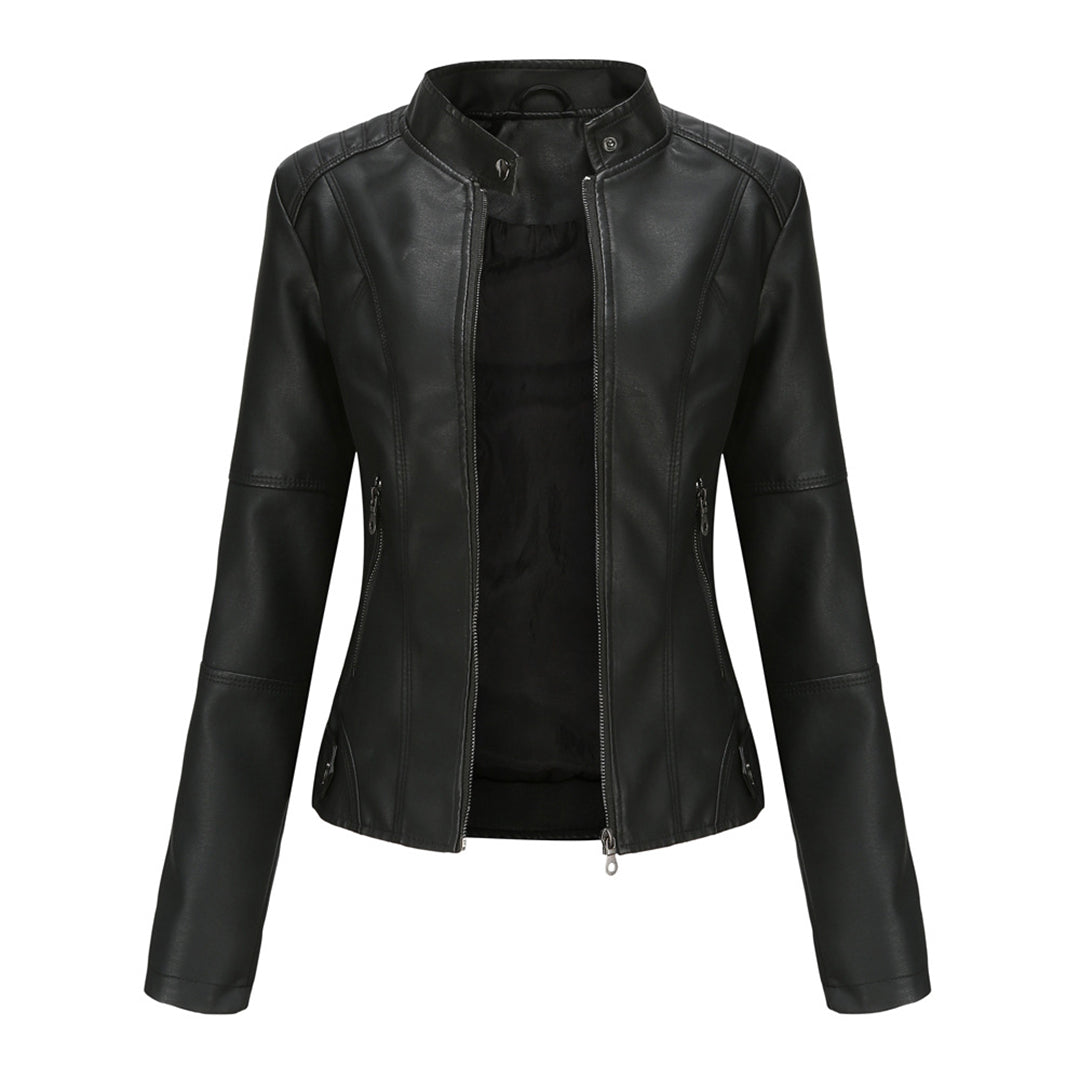 Black Leather-Look Jacket