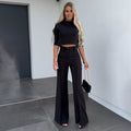 Black Elegant Co-ord Set, front view