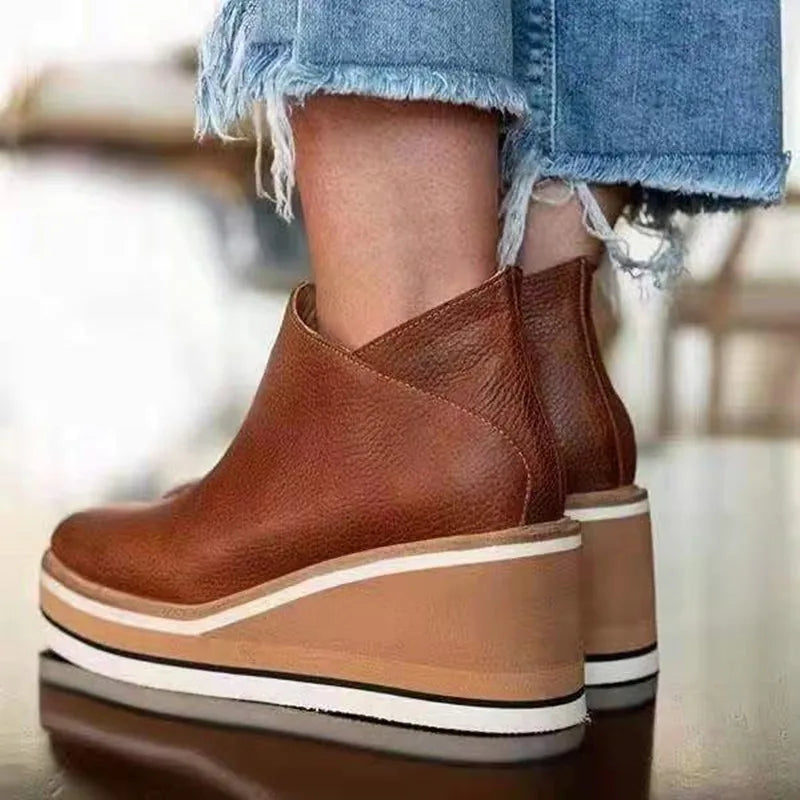 Blue waterproof side-zip Boots