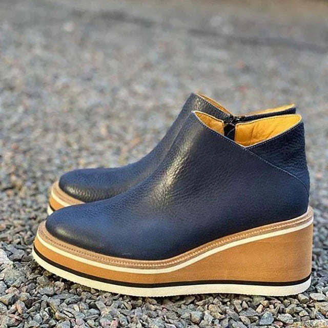 Blue waterproof side-zip Boots