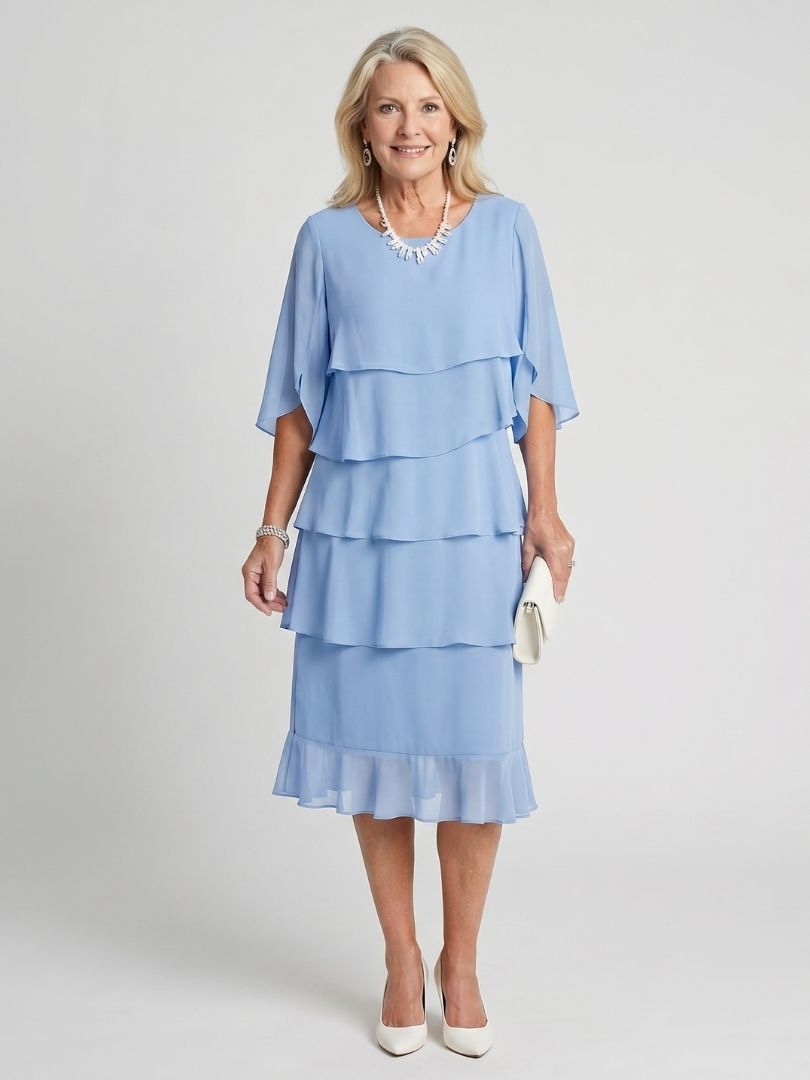 Brent - Layered Tier Midi Dress