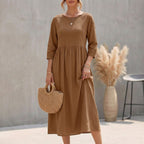 Breezy Bohemian Midi Dress - Effortless Chic for Sunny Days