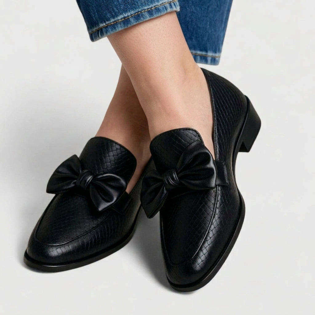 Black Wide Fit Comfort Loafers, front view