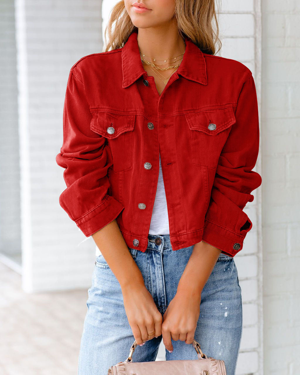 Red Denim Jacket