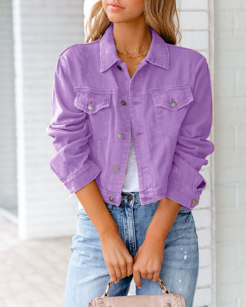 Purple Denim Jacket