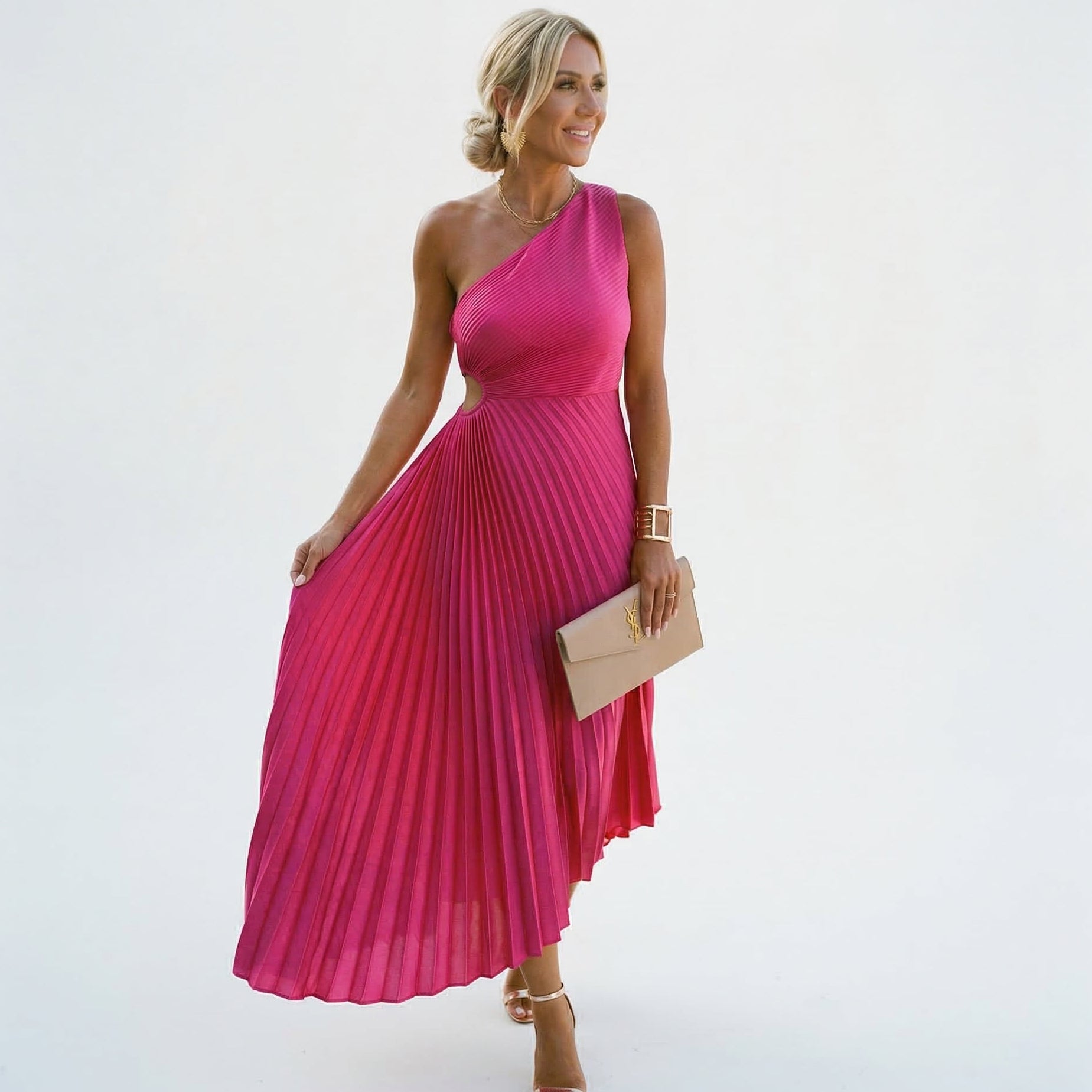 One-Shoulder Wedding Guest Dress