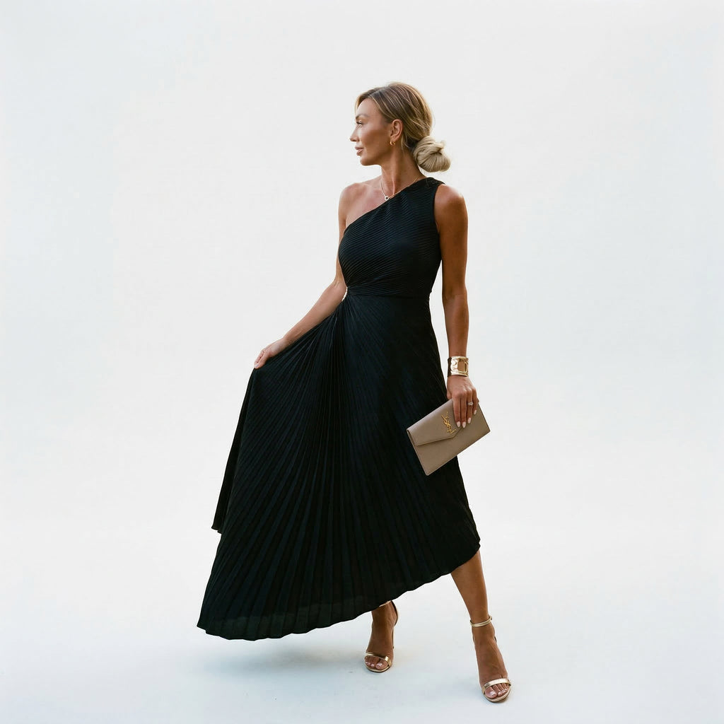 One-Shoulder Wedding Guest Dress
