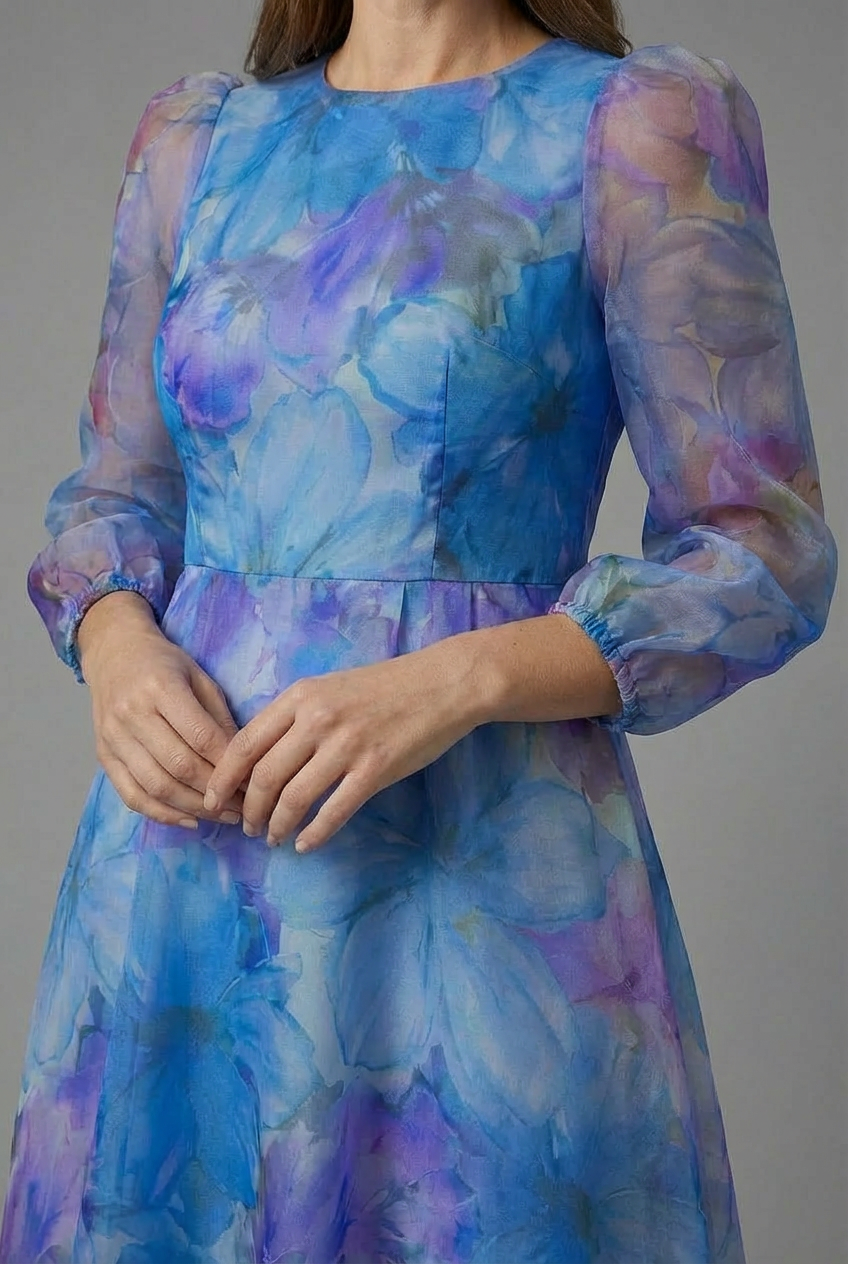 Ascot Floral Midi Dress Summer
