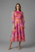 Ascot Floral Midi Dress Summer