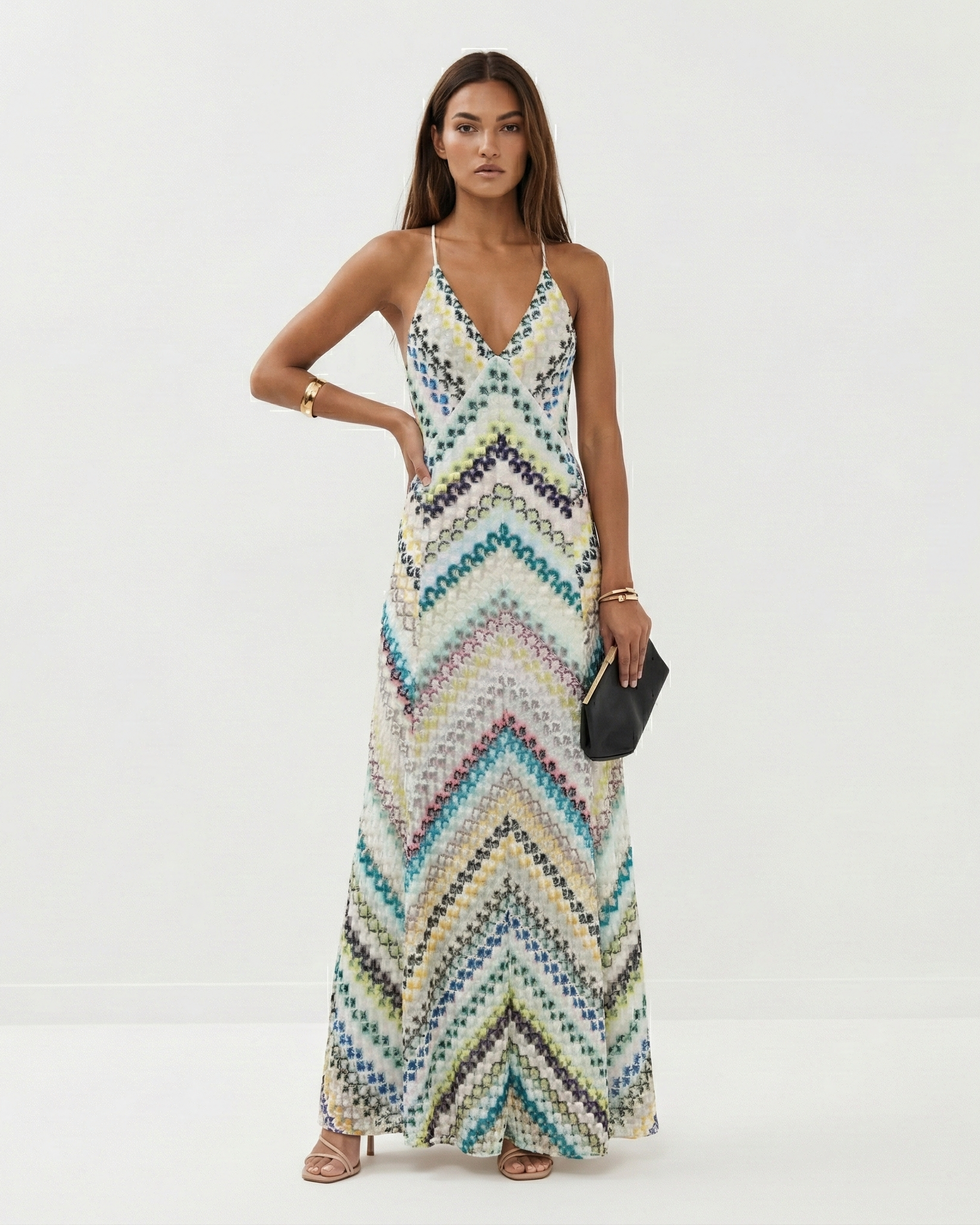Serena Striped Knit Maxi Dress