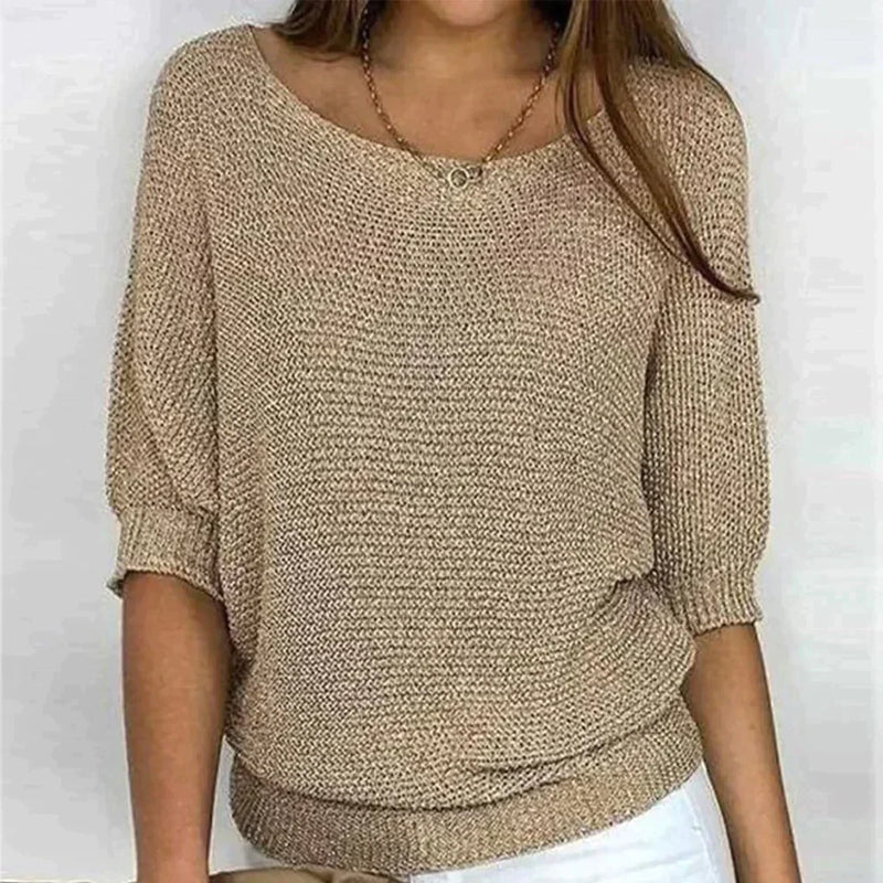 Sand Chic Pullover Sweater, front view