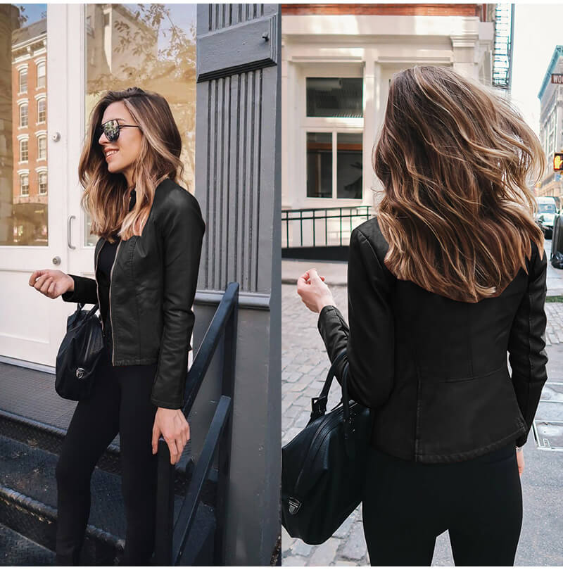 Black Leather Biker Jacket