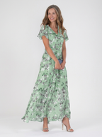 Ismeria - Floral Chiffon Maxi Dress