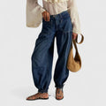 Black wide-leg pleated Pants