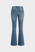 Blue High-Waist Flared Jeans