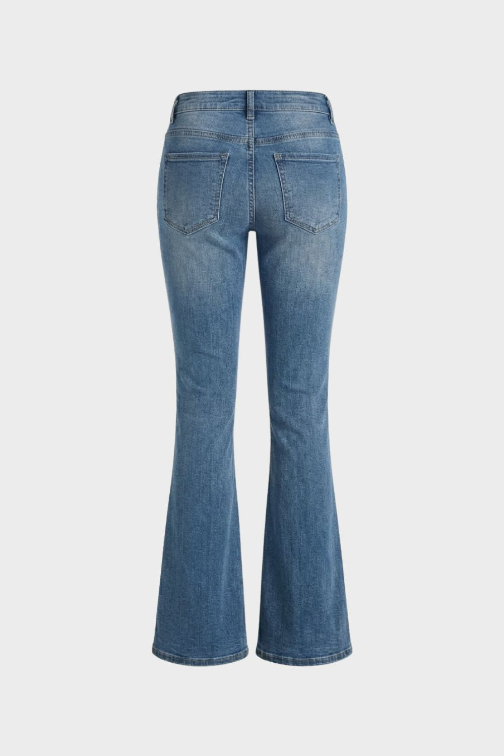 Blue High-Waist Flared Jeans