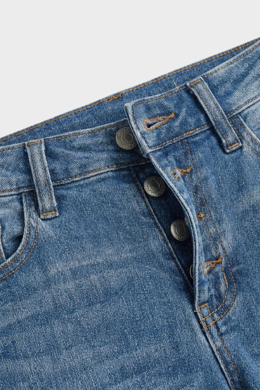 Blue High-Waist Flared Jeans