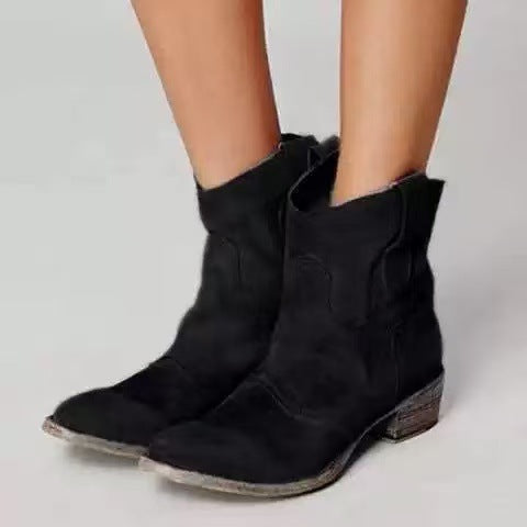 Black suede ankle Boots