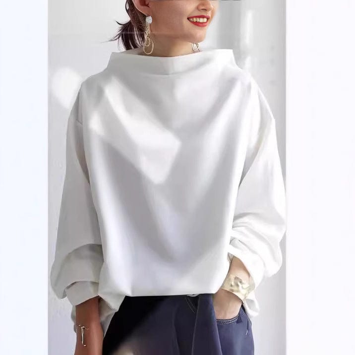 Black High-neck Soft Knit Sweater