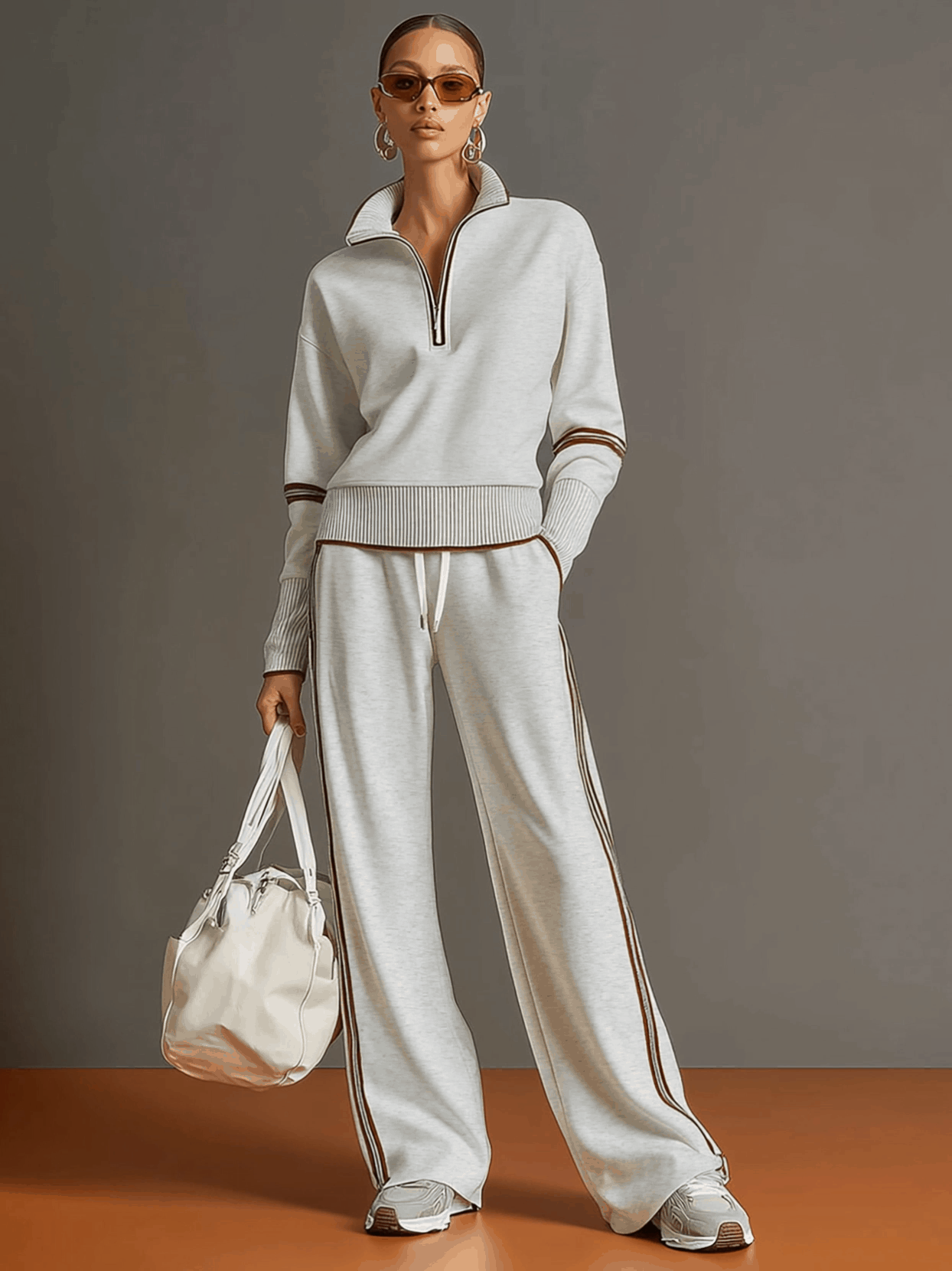 Half-zip tracksuit co-ord set