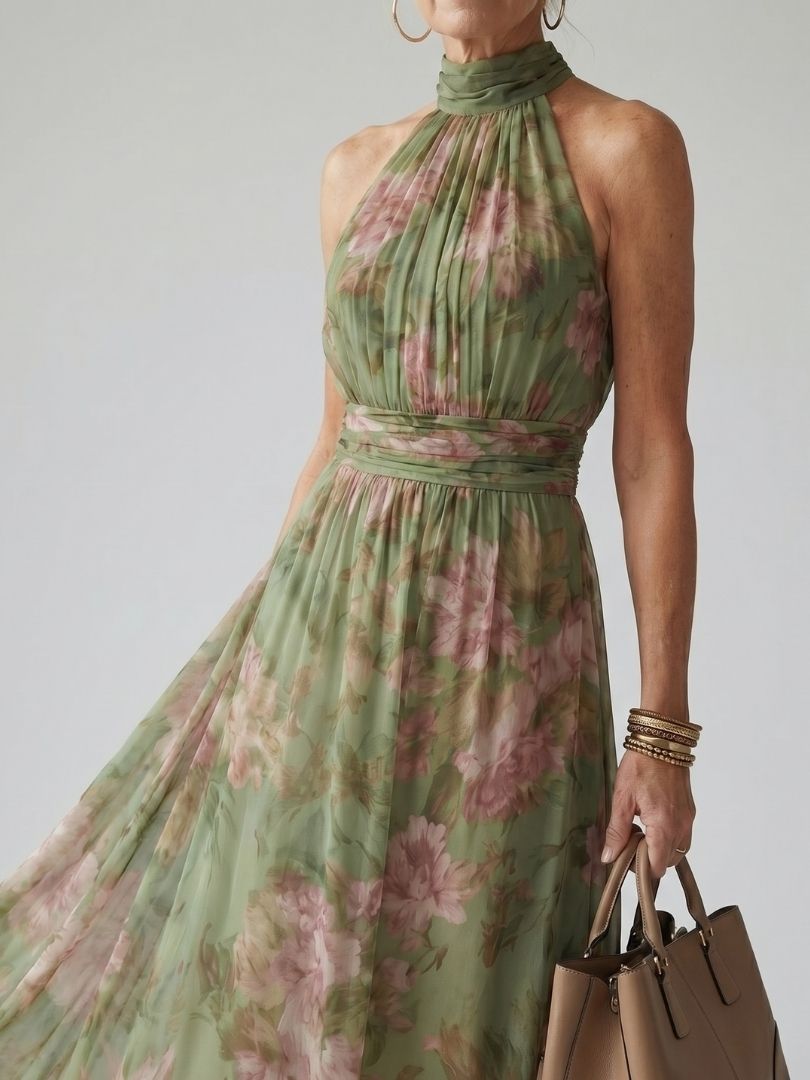 summer dress sage green Promise Of Love Sage Brush Flutter Sleeve Maxi Dress