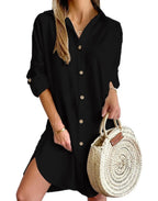 Women's Button Up Shirt Dress