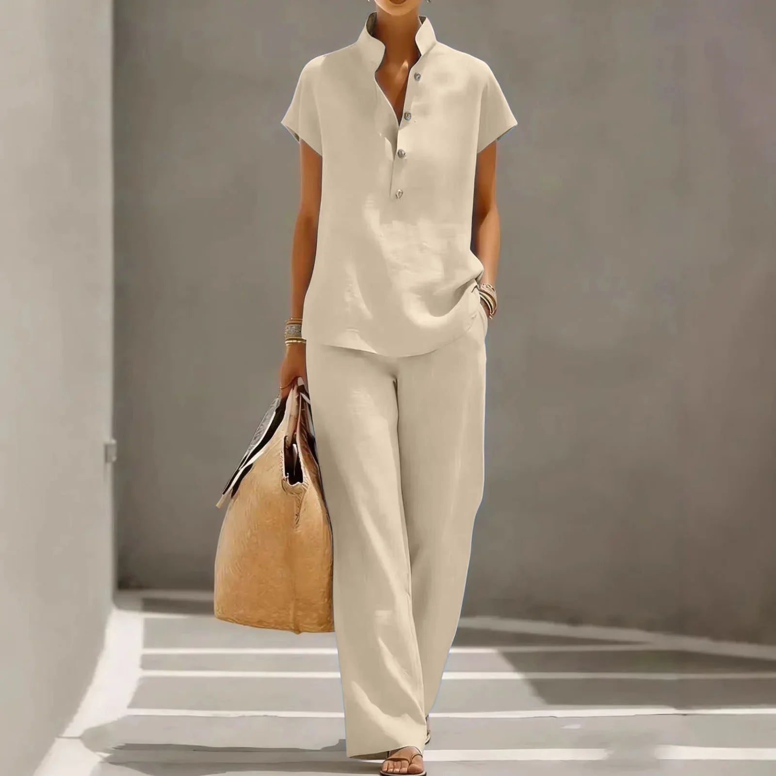 Belle | Women's Breathable Linen Matching Set