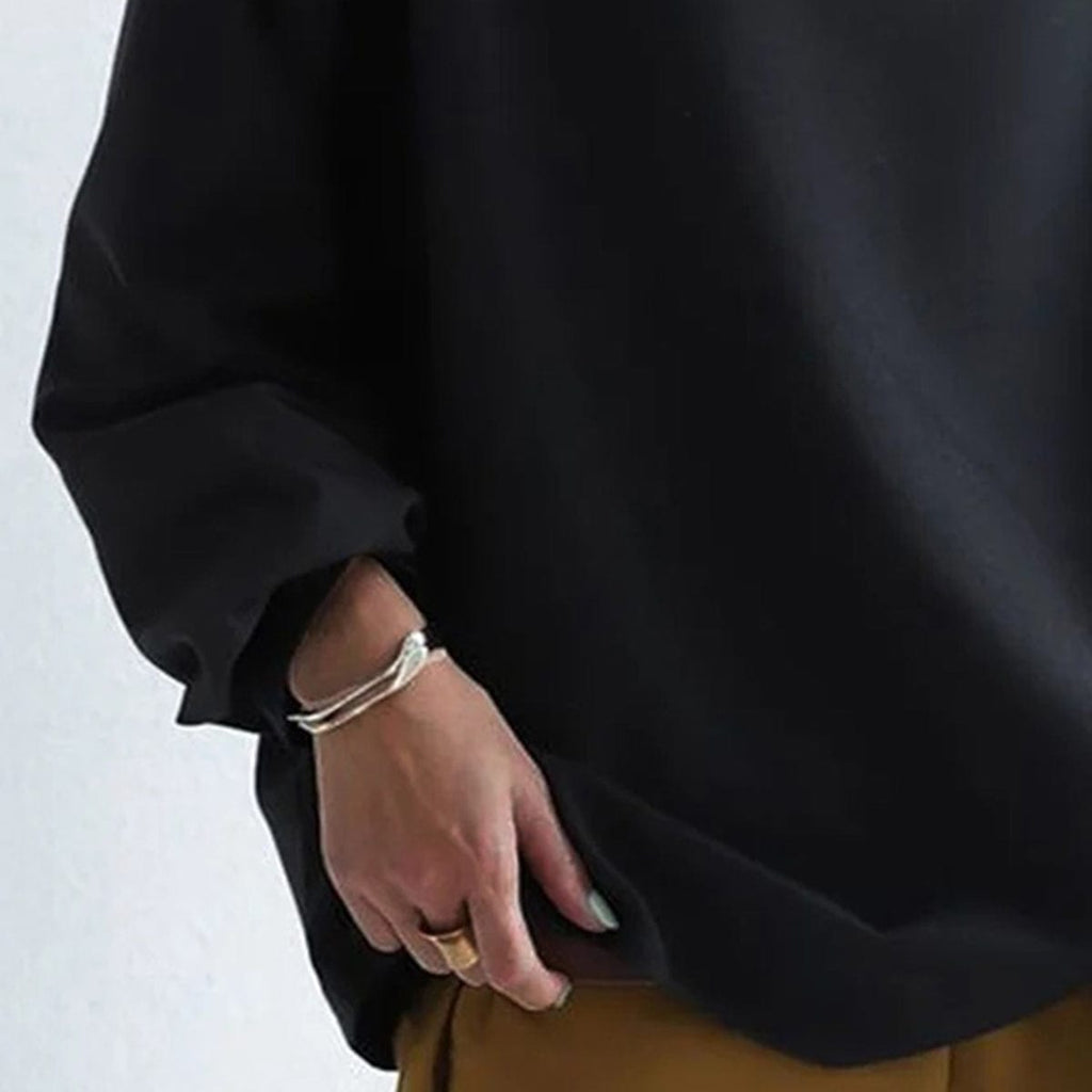 Black High-neck Soft Knit Sweater