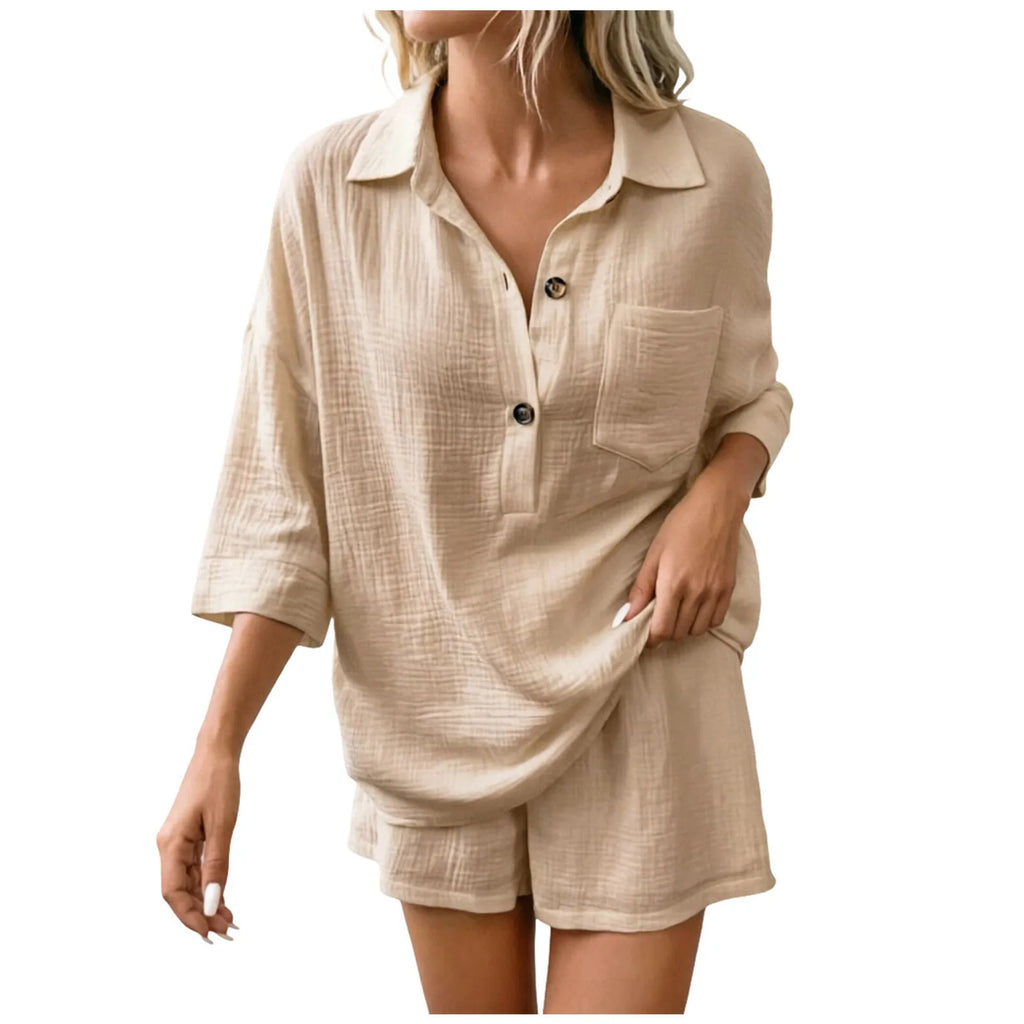Women's Breathable Linen Summer Set
