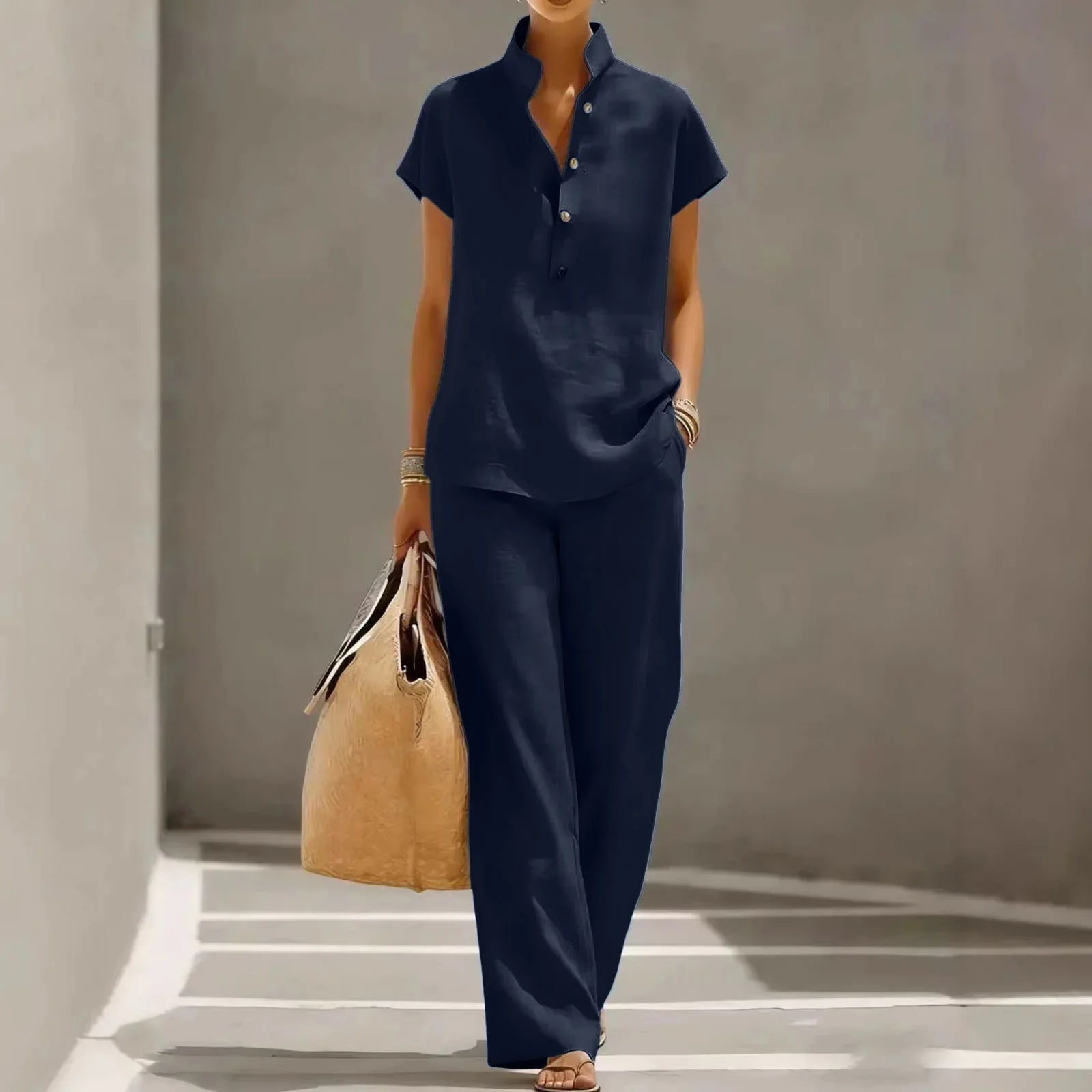 Belle | Women's Breathable Linen Matching Set
