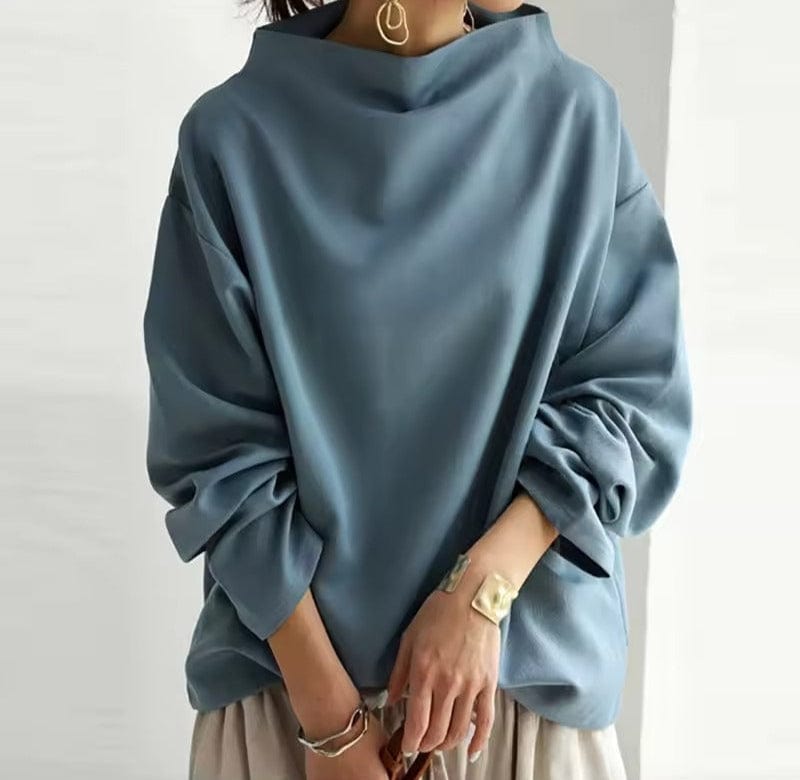 Black High-neck Soft Knit Sweater