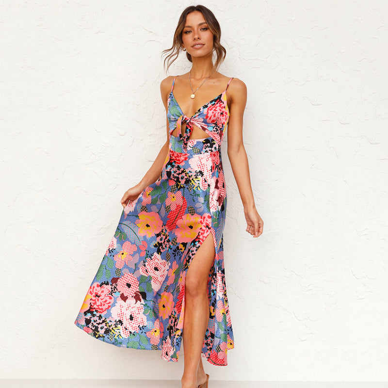 Floral Print Wedding Guest Maxi Dress Summer