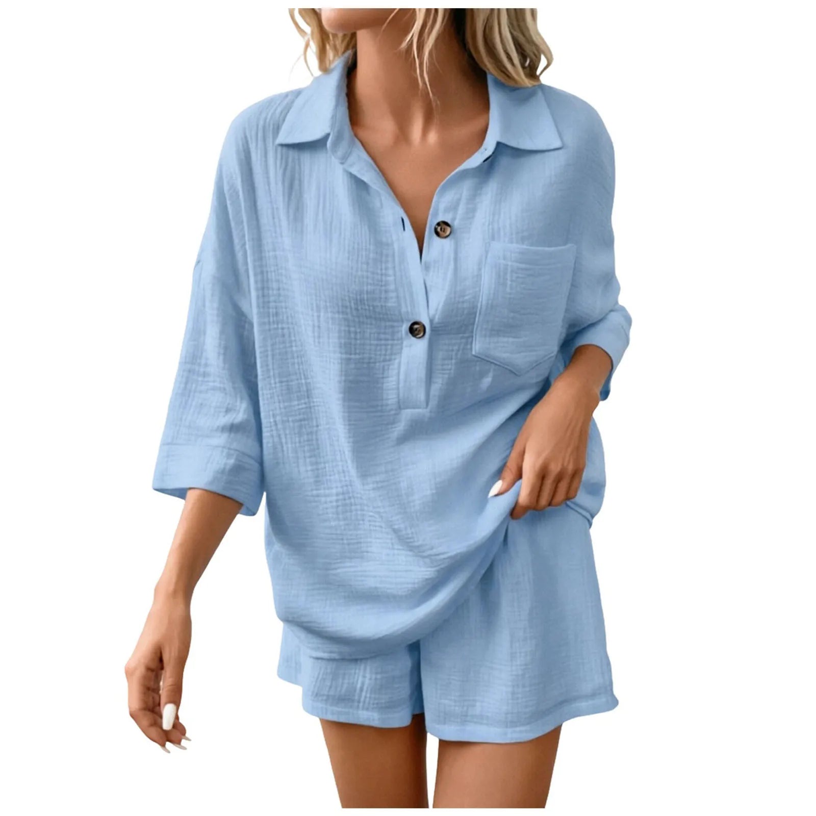 Women's Breathable Linen Summer Set
