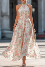 Fiona Flowy Halter Maxi Dress