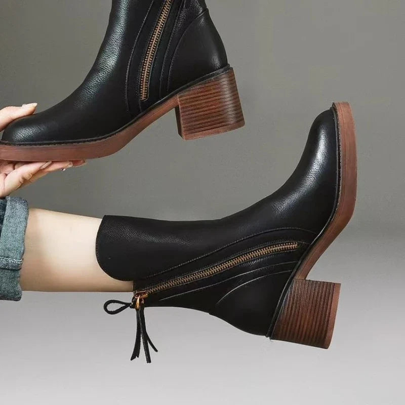 leather ankle Boots