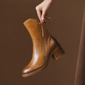Brown leather ankle Boots