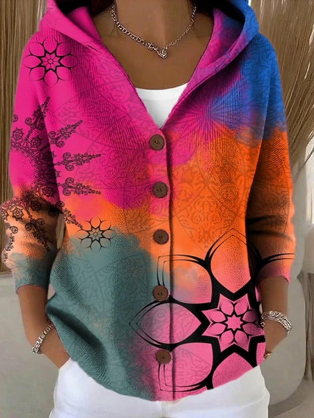 Purple Long Knit Cardigan