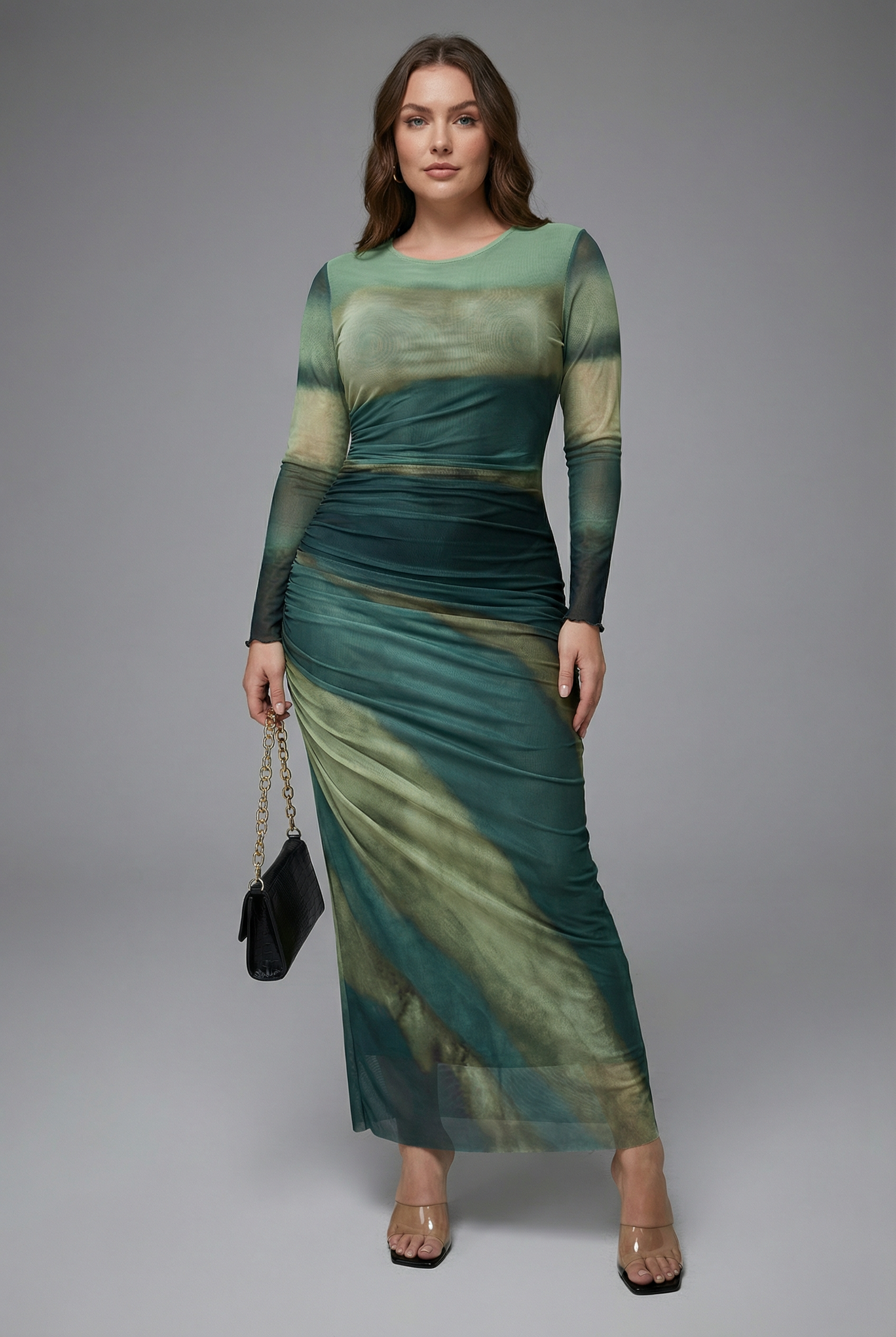 Women’s Tailored Long Sleeve Bodycon Maxi Dress