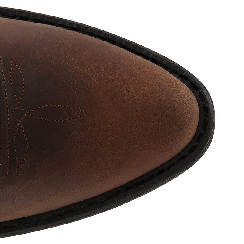 Brown rugged western mid-calf Boots
