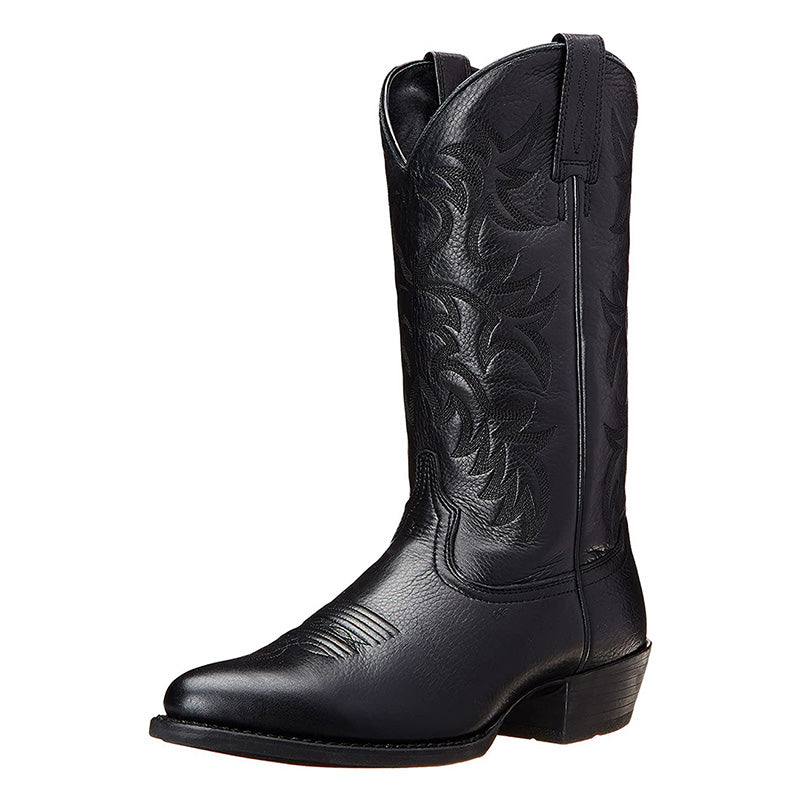 Brown rugged western mid-calf Boots