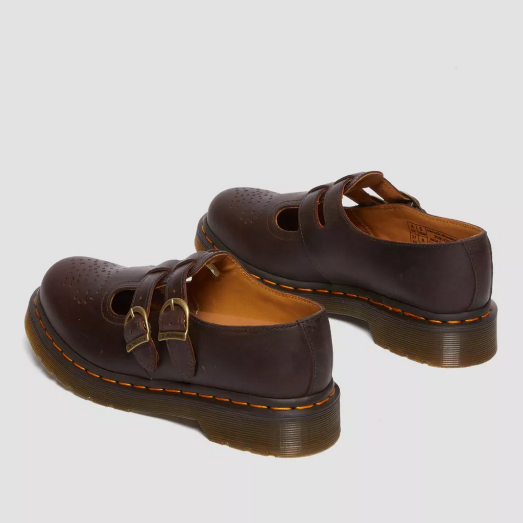 double buckle leather Mary Jane Heels