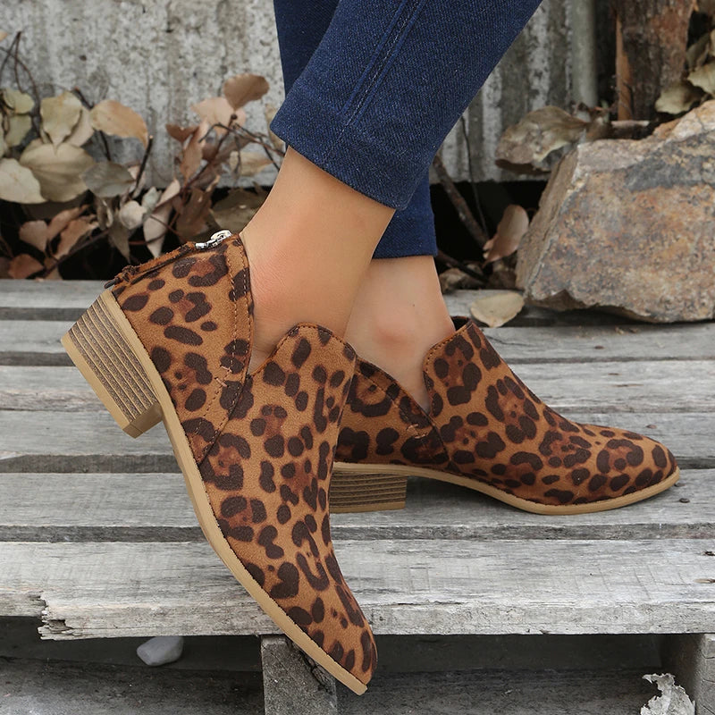Pink sleek block heel Boots
