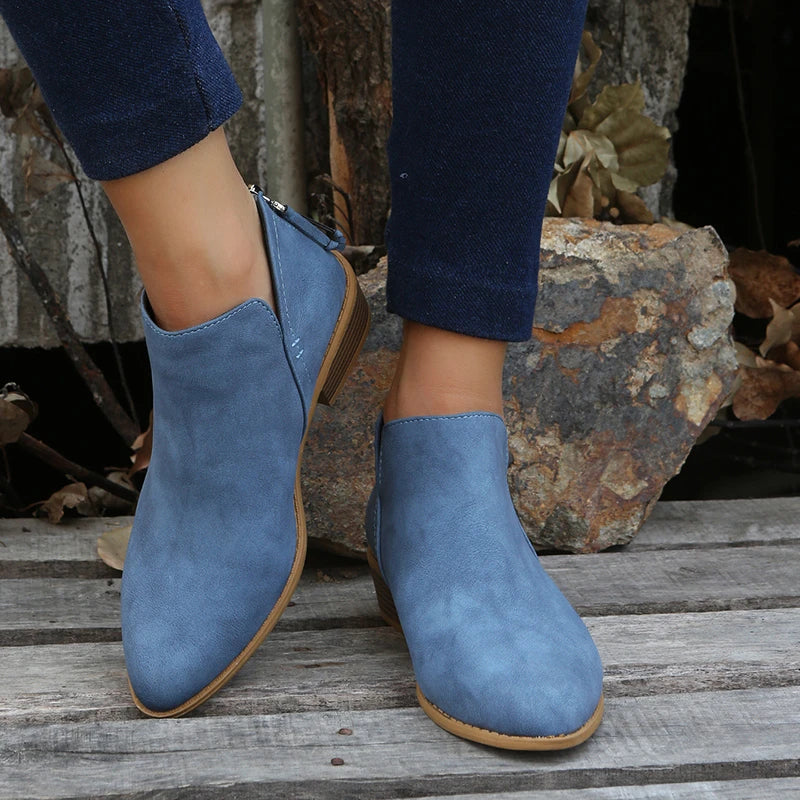 Jaguar Print sleek block heel Boots
