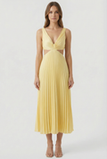 Women's Elegant Pleated Maxi Dress